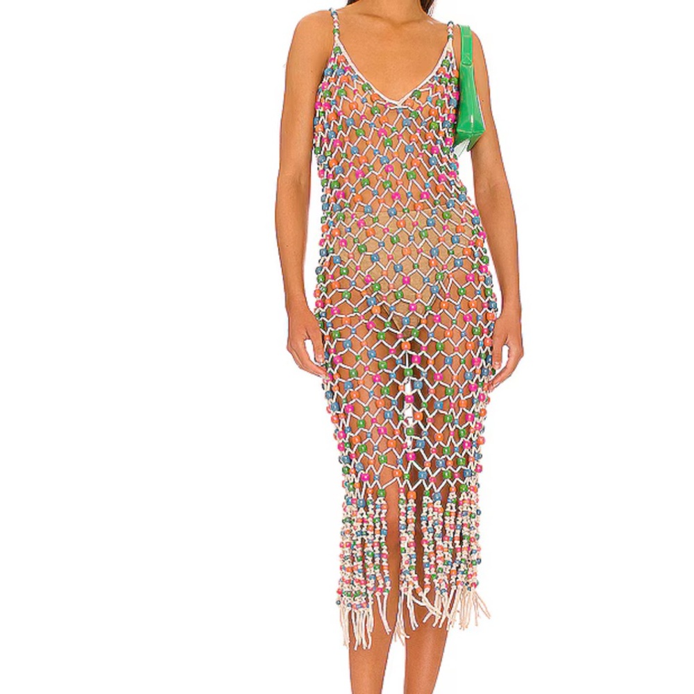 Retrofete Beaded Crochet Dress/Cover up